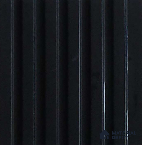 Black Plain Colour Look Charcoal Louver/Panel 10 ft x 5 inch - 6 mm | Ideal for Feature Wall, Living Room, Bedroom, Home, TV Unit | PN 07111