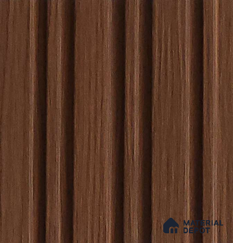 Brown Wooden Look Charcoal Louver/Panel 10 ft x 5 inch - 6 mm | Ideal for Feature Wall, Living Room, Bedroom, Home, TV Unit | PN 07107