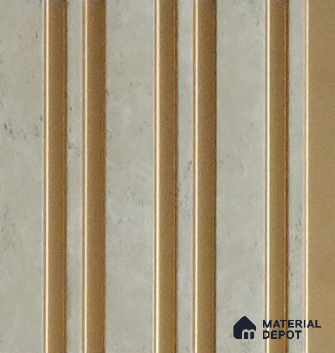 White Stone Look Charcoal Louver/Panel 10 ft x 5 inch - 6 mm | Ideal for Feature Wall, Living Room, Bedroom, Home, TV Unit | PN 07105