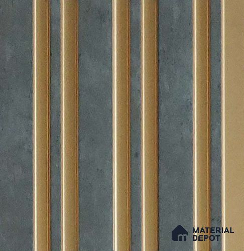 Grey Stone Look Charcoal Louver/Panel 10 ft x 5 inch - 6 mm | Ideal for Feature Wall, Living Room, Bedroom, Home, TV Unit | PN 07106