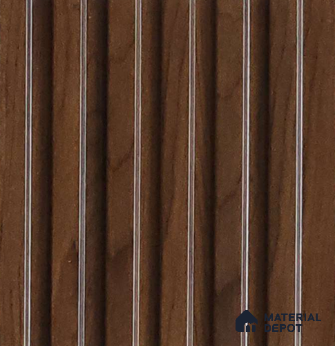 Brown Wooden Look Charcoal Louver/Panel 10 ft x 5 inch - 6 mm | Ideal for Feature Wall, Living Room, Bedroom, Home, TV Unit | PN 07102