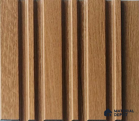 Brown Wooden Look Charcoal Louver/Panel 9.5 ft x 4.9 inch - 8 mm | Ideal for Feature Wall, Living Room, Bedroom, Home, TV Unit | PN 07050