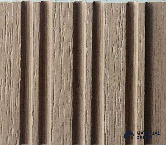 Cream Wooden Look Charcoal Louver/Panel 9.5 ft x 4.9 inch - 8 mm | Ideal for Feature Wall, Living Room, Bedroom, Home, TV Unit | PN 07056