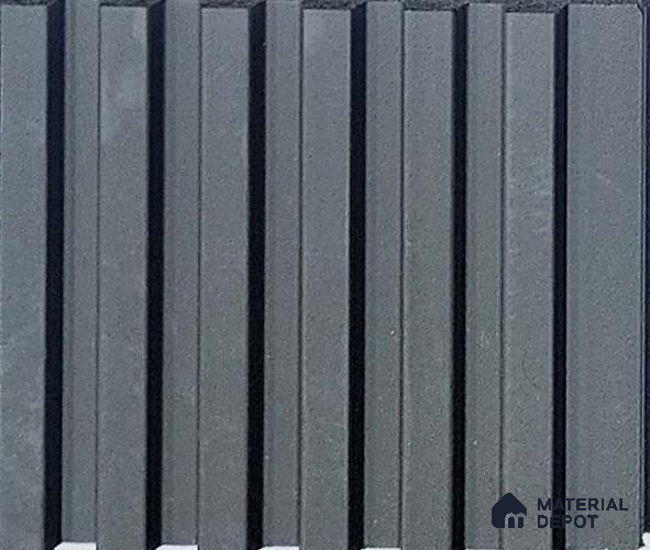 Grey Plain Colour Look Charcoal Louver/Panel 9.5 ft x 4.9 inch - 10 mm | Ideal for Feature Wall, Living Room, Bedroom, Home, TV Unit | PN 07077