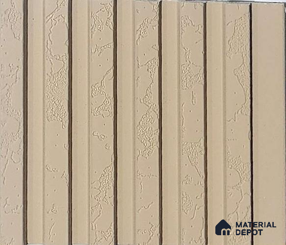 Cream Patterned Look Charcoal Louver/Panel 9.5 ft x 4.9 inch - 10 mm | Ideal for Feature Wall, Living Room, Bedroom, Home, TV Unit | PN 07076
