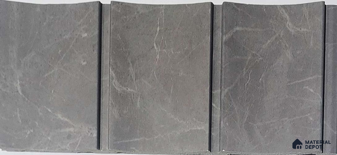 Grey Stone Look Charcoal Louver/Panel 9.5 ft x 9.8 inch - 10 mm | Ideal for Feature Wall, Living Room, Bedroom, Home, TV Unit | PN 07065