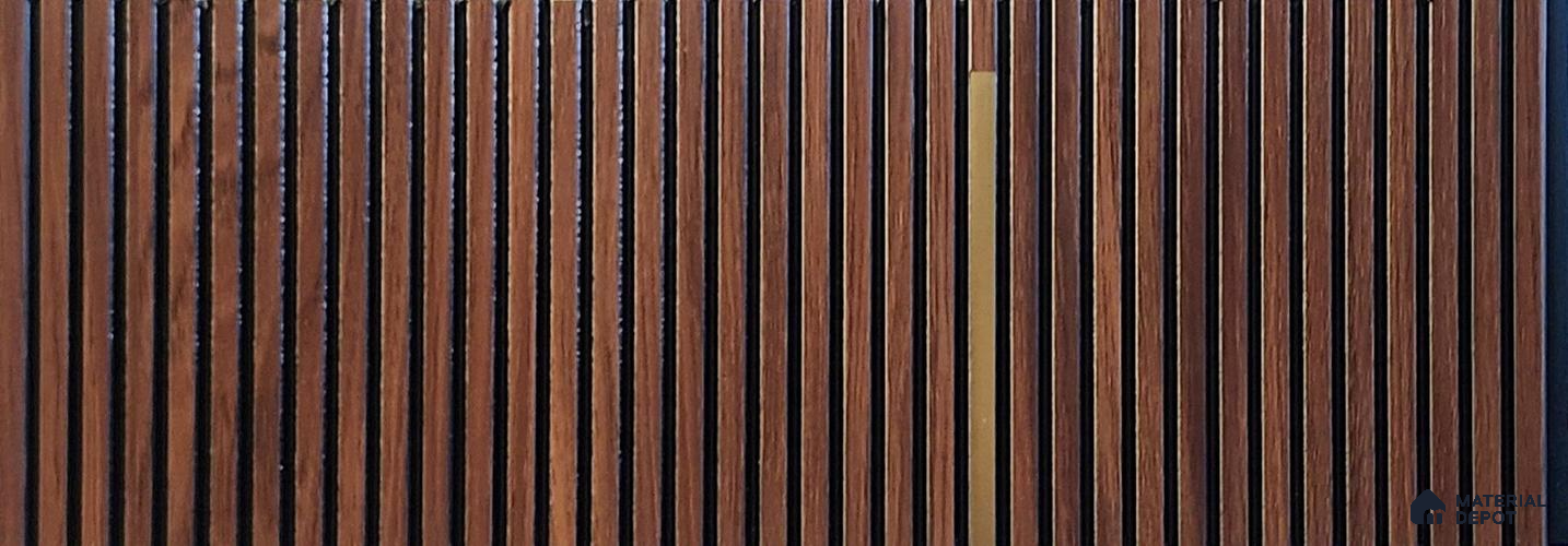 Brown Patterned Look Charcoal Louver/Panel 9.5 ft x 1 ft - 6 mm | Ideal for Feature Wall, Living Room, Bedroom, Home, TV Unit | PN 07016