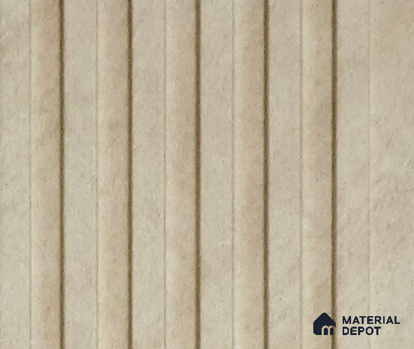 Beige Stone Look Charcoal Louver/Panel 9.5 ft x 4.7 inch - 11 mm | Ideal for Feature Wall, Living Room, Bedroom, Home, TV Unit | PN 07154