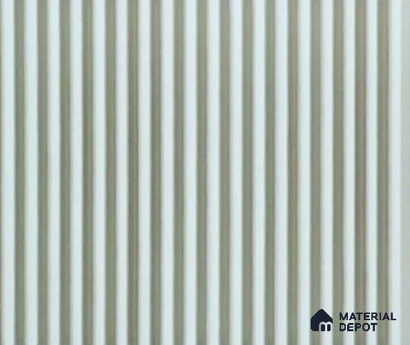 White Plain Colour Look Charcoal Louver/Panel 9.5 ft x 6 inch - 6 mm | Ideal for Feature Wall, Living Room, Bedroom, Home, TV Unit | PN 07117