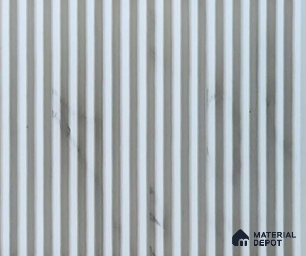 White Plain Colour Look Charcoal Louver/Panel 9.5 ft x 6 inch - 6 mm | Ideal for Feature Wall, Living Room, Bedroom, Home, TV Unit | PN 07118