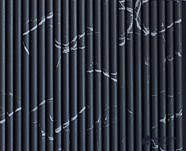 Grey Marble Look Charcoal Louver/Panel 9.5 ft x 6 inch - 6 mm | Ideal for Feature Wall, Living Room, Bedroom, Home, TV Unit | PN 07136