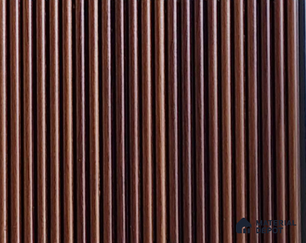 Brown Wooden Look Charcoal Louver/Panel 9.5 ft x 6 inch - 6 mm | Ideal for Feature Wall, Living Room, Bedroom, Home, TV Unit | PN 07134