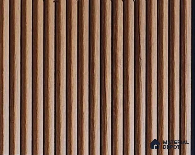 Brown Wooden Look Charcoal Louver/Panel 9.5 ft x 6 inch - 6 mm | Ideal for Feature Wall, Living Room, Bedroom, Home, TV Unit | PN 07129