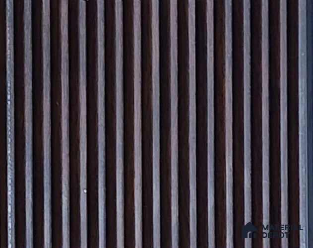 Brown Wooden Look Charcoal Louver/Panel 9.5 ft x 6 inch - 6 mm | Ideal for Feature Wall, Living Room, Bedroom, Home, TV Unit | PN 07132