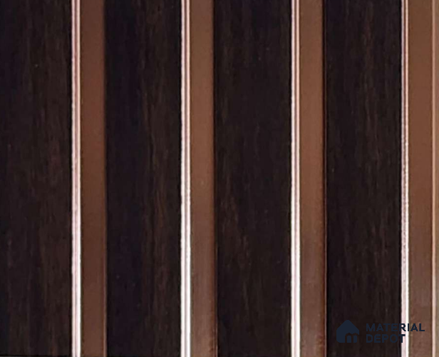 Brown Wooden Look Charcoal Louver/Panel 9.5 ft x 6 inch - 6 mm | Ideal for Feature Wall, Living Room, Bedroom, Home, TV Unit | PN 07123