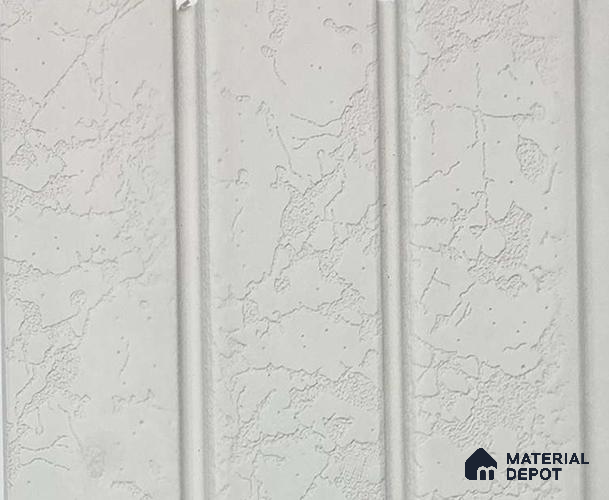 White Stone Look Charcoal Louver/Panel 9.5 ft x 4.8 inch - 11 mm | Ideal for Feature Wall, Living Room, Bedroom, Home, TV Unit | PN 07023
