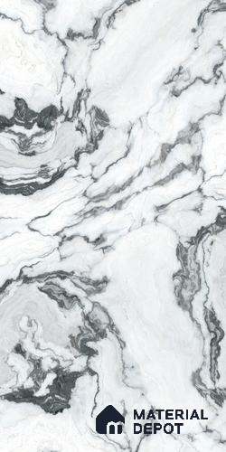 White Marble Look LM 22279 8 ft x 4 ft Texture Finish Decorative Laminate - 1 mm | Suitable for TV Unit, Wardrobe, Kitchen Cabinets