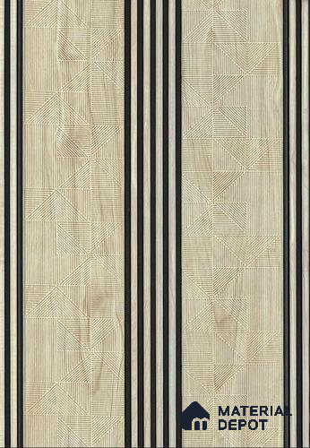 Beige Patterned Look PN 06502 8 ft x 1 ft Charcoal Panel/Louver - 6 mm