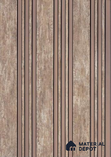 Brown Patterned Look PN 06511 8 ft x 1 ft Charcoal Panel/Louver - 6 mm