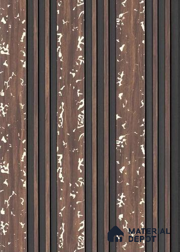 Brown Patterned Look PN 06513 8 ft x 1 ft Charcoal Panel/Louver - 6 mm
