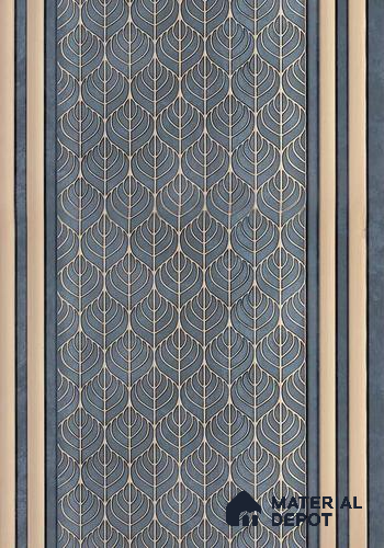 Grey Patterned Look PN 06520 8 ft x 1 ft Charcoal Panel/Louver - 6 mm