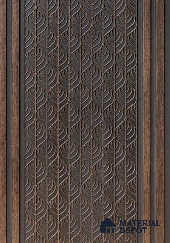 Brown Patterned Look PN 06521 8 ft x 1 ft Charcoal Panel/Louver - 6 mm