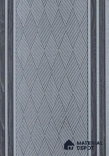 Grey Patterned Look PN 06525 8 ft x 1 ft Charcoal Panel/Louver - 6 mm