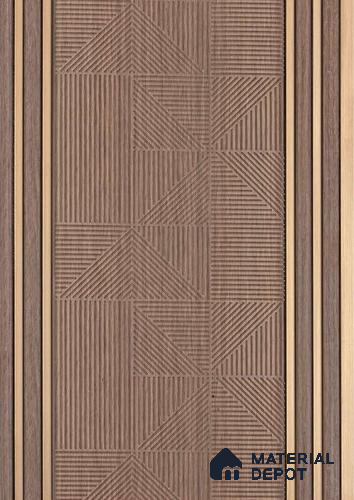 Brown Patterned Look PN 06530 8 ft x 1 ft Charcoal Panel/Louver - 6 mm