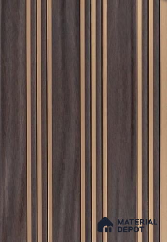 Brown Patterned Look PN 06531 8 ft x 1 ft Charcoal Panel/Louver - 6 mm
