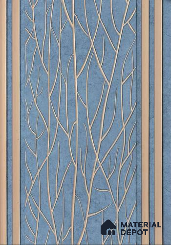 Blue Patterned Look PN 06534 8 ft x 1 ft Charcoal Panel/Louver - 6 mm