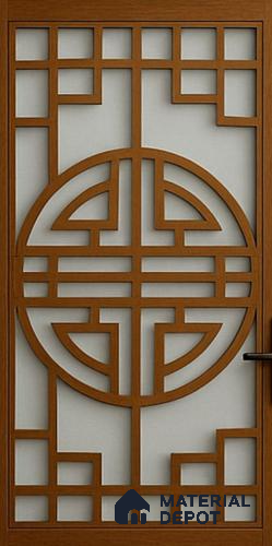 Duco Paintable Oriental Harmony 8 ft x 4 ft CNC Made HDHMR Panel - 12 mm