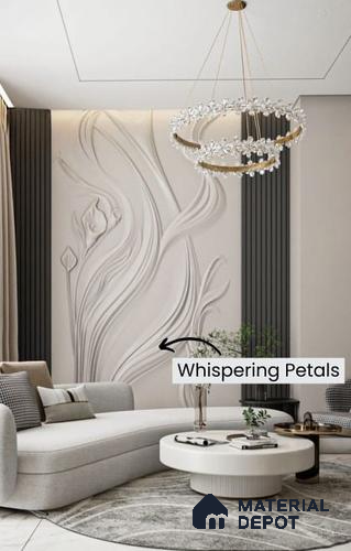 Duco Paintable Petals 8 ft x 4 ft CNC Made HDHMR Panel - 25 mm