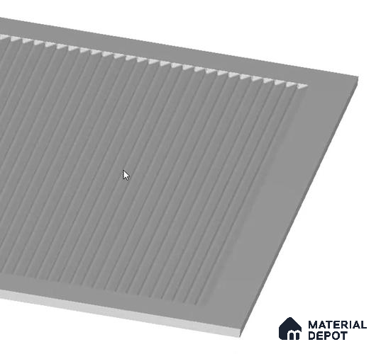 Duco Paintable Customized Fluted HDHMR Panel | 8 ft x 4 ft - 12 mm (Design Dimension - Groove 5 mm, Gap 35 mm , Depth 4 mm)