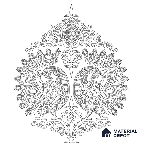 Duco Paintable Regal Peacock Flourish CNC Cutting 8 ft x 4 ft - 12 mm