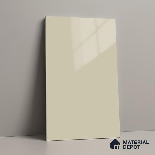 LM 19175 Mysore Ivory 8 ft x 4 ft High Gloss Finish Decorative Laminate - 1 mm  | Suitable for Living Room, Kitchen, Office