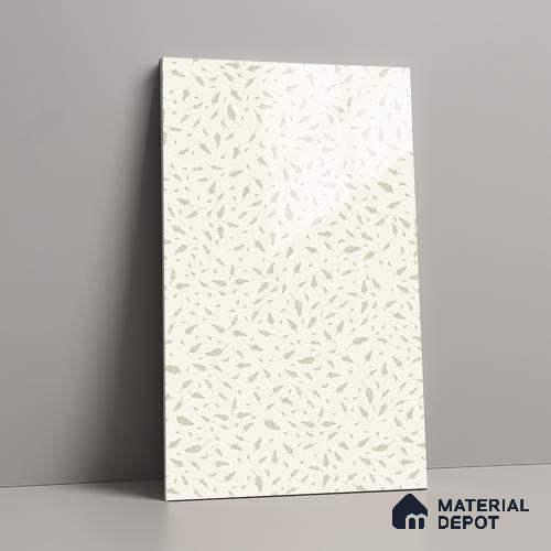 Patterned Look LM 19391 White Feather 8 ft x 4 ft Glossy Finish Decorative Laminate - 1 mm | Suitable for Bedroom, TV Unit, Wardrobe