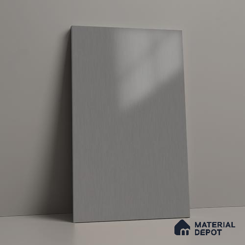 Solid Colors Look LM 23637 Silver Foil 8 ft x 4 ft Matte Finish Decorative Laminate - 1 mm | Suitable for Living Room, Kitchen, Office