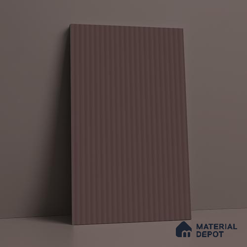 Fluted Solid Color Look LM 21625 Rose Gold 8ft x 4ft Texture Finish Decorative Laminate - 1 mm | Suitable for TV Unit, Wardrobe, Kitchen Cabinets