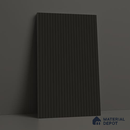Fluted Solid Color Look LM 21629 Anchor Grey 8ft x 4ft Texture Finish Decorative Laminate - 1 mm | Suitable for TV Unit, Wardrobe, Kitchen Cabinets