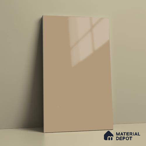 Light Mocha Brown Solid Colors Look LM 23329 Essence Pink 8 ft x 4 ft High Gloss Finish 6H Anti Scratch Acrylic Laminate - 1.5 mm | Suitable for Living Room, Kitchen, Office