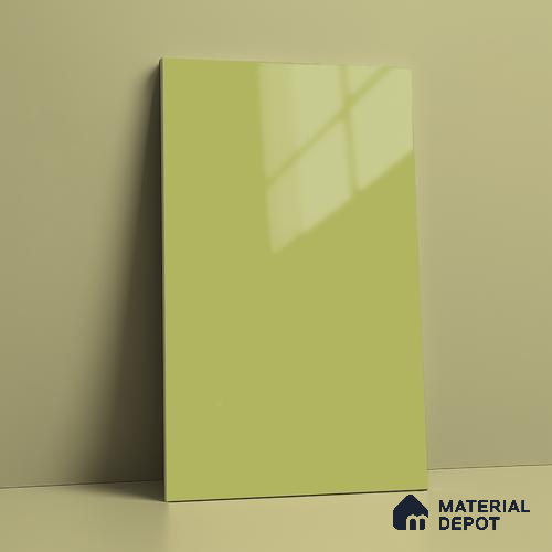 Yellow Solid Colors Look LM 23335 Empire Yellow 8 ft x 4 ft High Gloss Finish 6H Anti Scratch Acrylic Laminate - 1.5 mm | Suitable for Living Room, Kitchen, Office