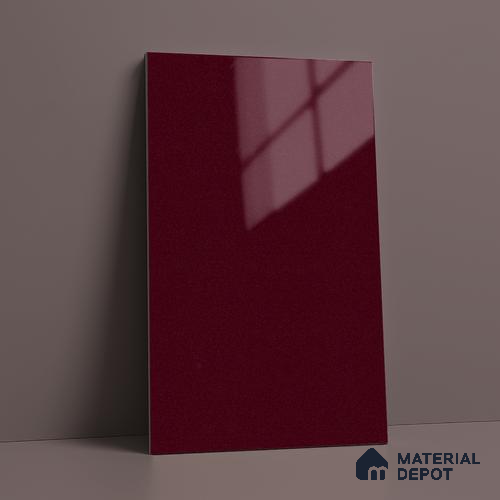 Red Sparkle Look LM 23336 Garnet Red 8 ft x 4 ft High Gloss Finish 6H Anti Scratch Acrylic Laminate - 1.5 mm | Suitable for Kitchen Cabinet, TV Unit, Wardrobe
