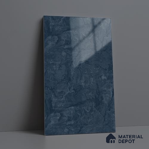 Blue Marble Look LM 23349 Ocean Eclipse 8 ft x 4 ft High Gloss Finish 6H Anti Scratch Acrylic Laminate - 1.5 mm | Suitable for Kitchen Cabinet, TV Unit, Wardrobe