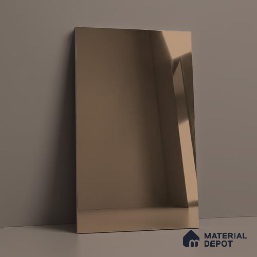 Pink Mirror Look LM 23365 Rose Gold 8 ft x 4 ft High Gloss Finish 6H Anti Scratch Acrylic Laminate - 1.5 mm | Suitable for Kitchen Cabinet, TV Unit, Wardrobe