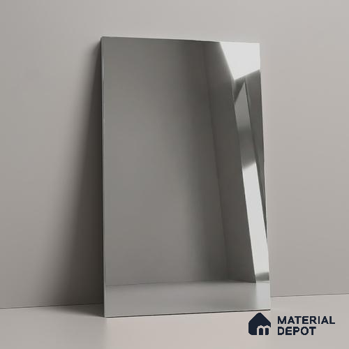 Silver Mirror Look LM 23367 Silver 8 ft x 4 ft High Gloss Finish 6H Anti Scratch Acrylic Laminate - 1.5 mm | Suitable for Kitchen Cabinet, TV Unit, Wardrobe