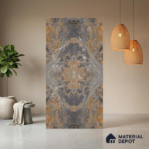 Brown Rustic Look LM 06203 8 ft x 4 ft Texture Finish Decorative Laminate - 1 mm | Suitable for TV Unit, Wardrobe, Kitchen Cabinets