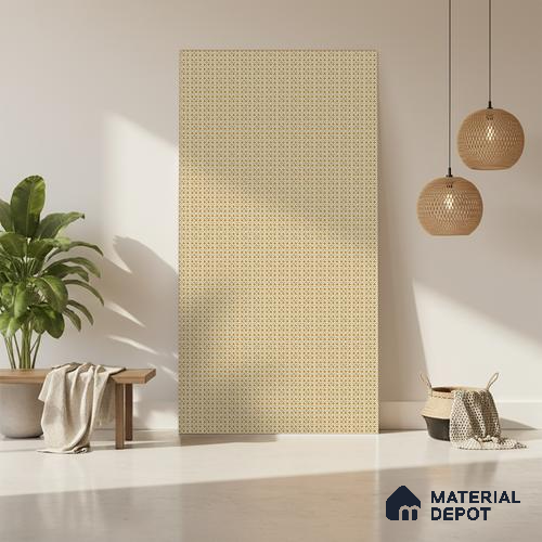 Brown Cane Look LM 20085 8 ft x 4 ft Texture Finish Decorative Laminate - 1 mm | Suitable for TV Unit, Wardrobe, Kitchen Cabinets