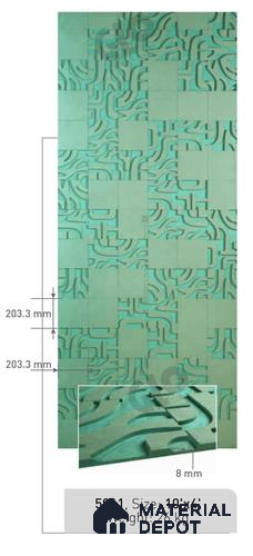 Tech Weave Grid Duco Paintable 10 ft x 4 ft CNC Made HDHMR Panel - 18 mm