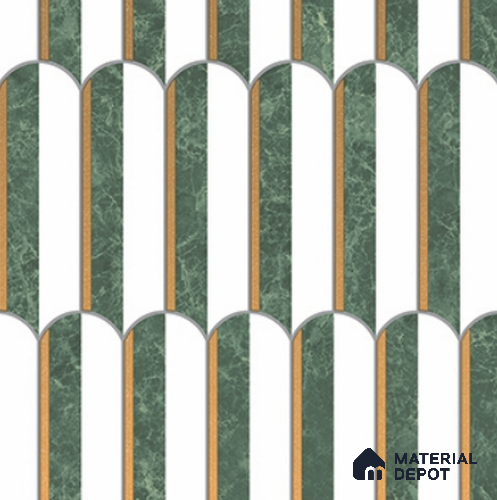 3rd Fired Moroccan Wall Tile TL 11775 | 1 ft x 1 ft Ceramic Metallic Glue Matte Tile - 9 mm