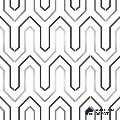3rd Fired Moroccan Wall Tile TL 11779 | 1 ft x 1 ft Ceramic Metallic Glue Matte Tile - 9 mm